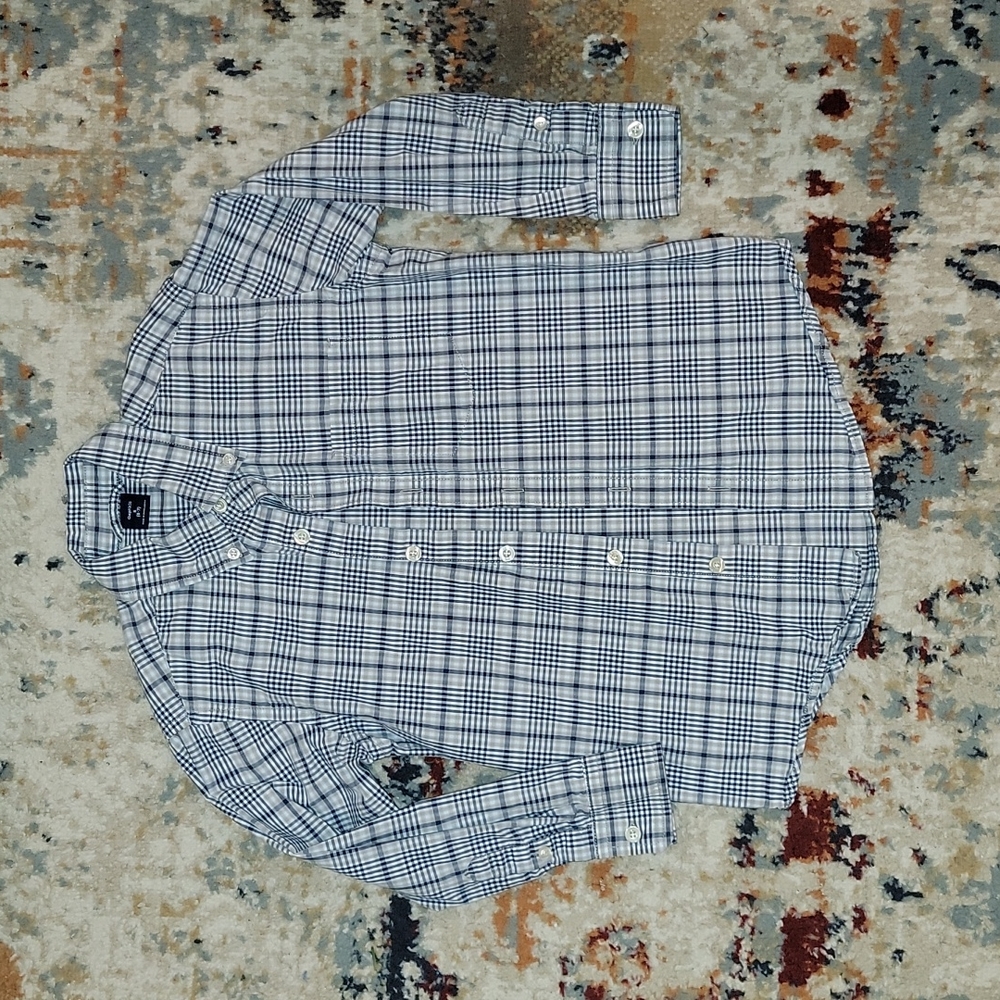 GapKids plaid button-down long-sleeve shirt